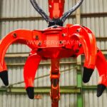 Stationary Mounted Crane with Grapple - 1