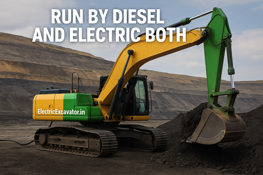 Dual Mode Electric + Diesel Excavators & Loaders