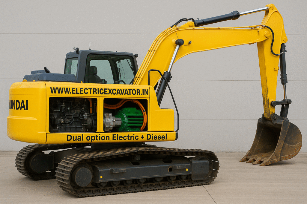 Dual Mode Electric + Diesel Excavators & Loaders